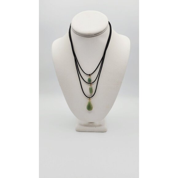 Aventurine 3-strand corded necklace 14" - Picture 1 of 4